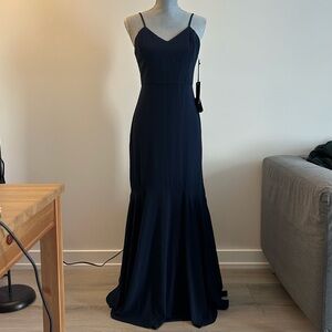 Lulus Navy blue floor length dress